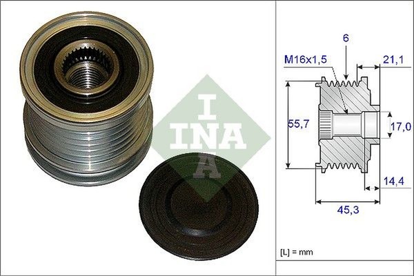 Lichtmaschine Generatorfreilauf FüR Audi A4 B6 Avant B7 Cabriolet B5 A6 C5-image
