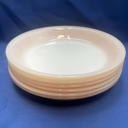 Vintage Anchor Hocking Fire-King Copper Tint Luster 9" Pie Pan Plates Set of 6