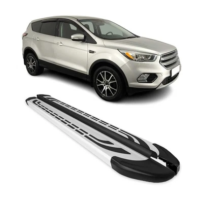 Marchepieds Latéraux pédale pour Ford Kuga 2013-2019 Aluminium Gris 2Pcs - Photo 1/4