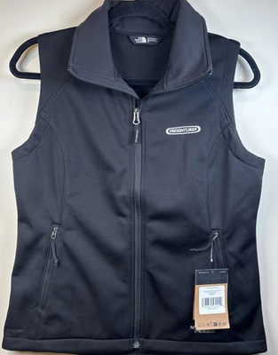 #ad NEW The North Face Women#x27;s Black Ridge Wall Softshell Full Zip Logo Vest MEDIUM $38.45