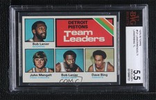 1975 Topps Team Leaders Bob Lanier John Mengelt Dave Bing #121 BVG 5.5 HOF 0q3
