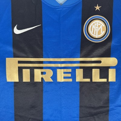 Inter Mailand 2008/2009 Heim Fußball Trikot Herren Large - Original