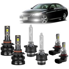 9005+D4S+9145 For Lexus GS430 2005-2007 LED Headlight Hi/Low Fog Light Combo Kit