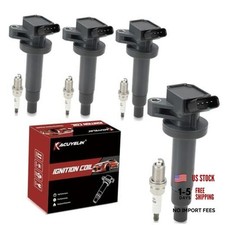 UF247 Ignition Coil Pack and Iridium Spark Plugs Set of 4 Compatible with
