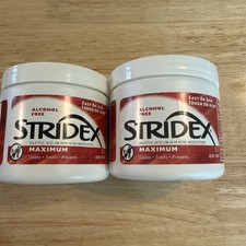 Stridex Alchol Free Maximum Acne Pads 55 Pads 2 Containers ,exp 10/27