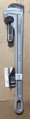 RIDGID 24  Aluminum Straight Pipe Wrench Heavy-Duty 3  Capacity 31105 NEW