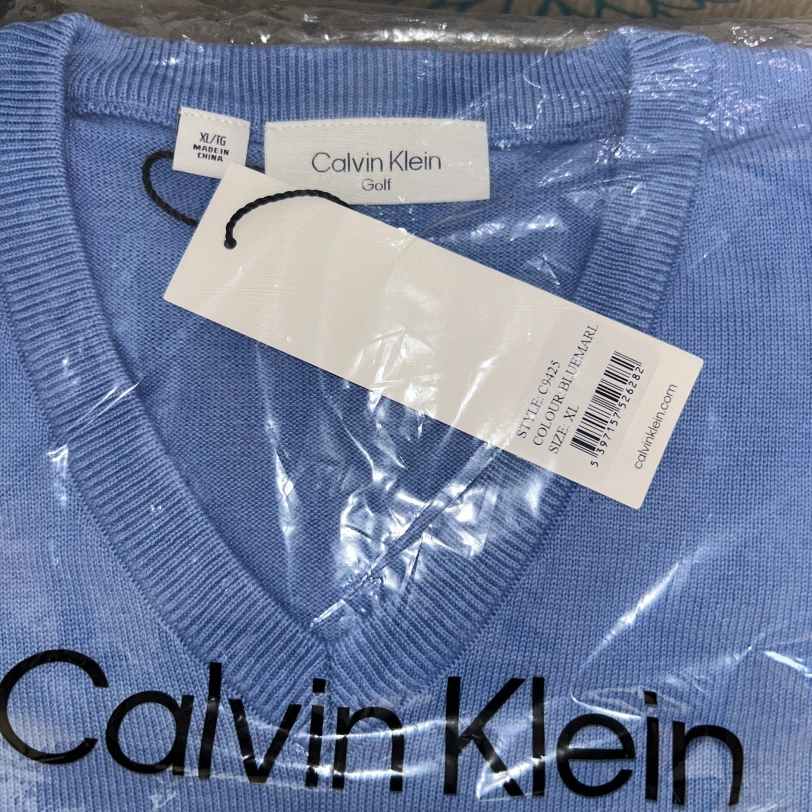 Calvin Klein Mens 2025 V-Neck Tour Durable Comfort Golf Sweater 45percent OFF RRP image 3