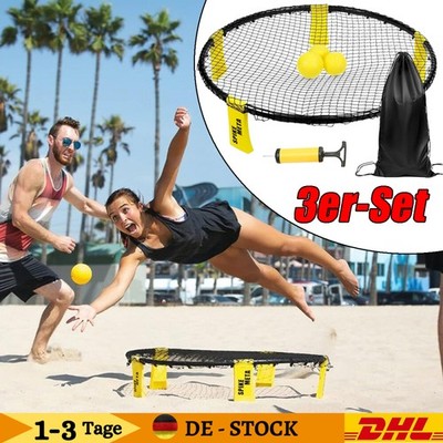 Spikeball Familie Set 3-Ball-Set Netz & Rahmen für Garten, Strand, Park, drinnen