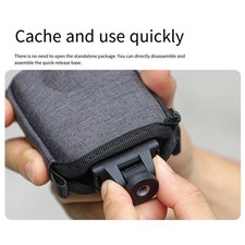 Soft Lined Storage Bag Gray for DJI OSMO360 Camera Compact and Protective