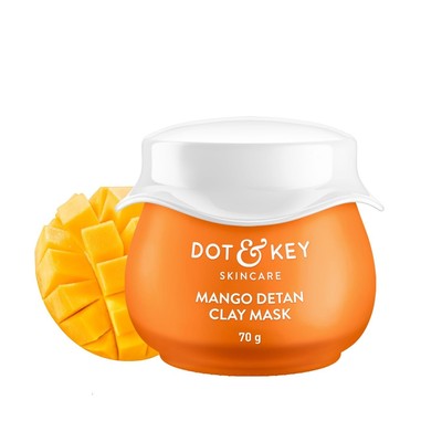 Dot & Key Mango Detan Tan Removal Clay Mask | Clay Mask for Face | 70gm