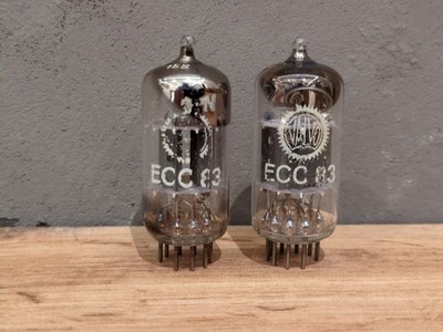 Valvo ECC83 I60 Hamburg - 45° Getter - Perfect Pair Tested NOS - 12AX7