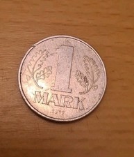 1-Mark-M&uuml;nze der Deutschen Demokratischen Republik (DDR)&nbsp;aus dem Jahr 1977