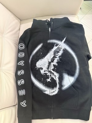 ILLENIUM Odyssey Graphic Print Full Zip Black Hooded Hoodie for