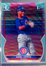 2023 Bowman Chrome Angel Cepeda /125 #BCP-205 Cubs Chrome Aqua Pink Vapor Ref