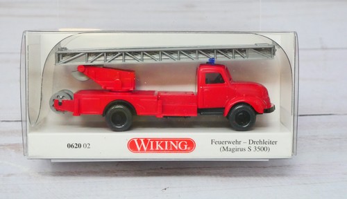 Wiking 0620-02, Magirus S3500 Tocadiscos Escalera Camión Departamento de Bomberos Alemán, HO | Zustand: New