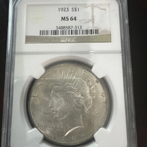 Ngc peace dollar ms64 ngc Toned And Spotted Very Nice