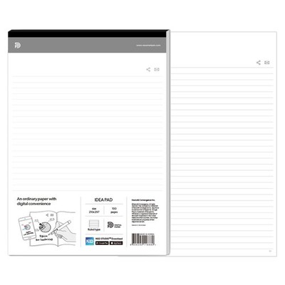 Write and digitally compatible N Notebook Legal Pad A4 tear-off ruled paper, ver