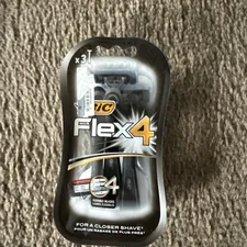 New Men's Bic Flex 4 Razor, 4 Blades, 3 Pack Razors