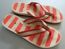TOMMY HILFIGER Damen Badelatschen Flips Flops Zehentrenner Schuhe Gr.40