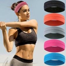 Breathable Sport Headbands Non Slip Fitness Soft Elastic Hairbands for Men Women