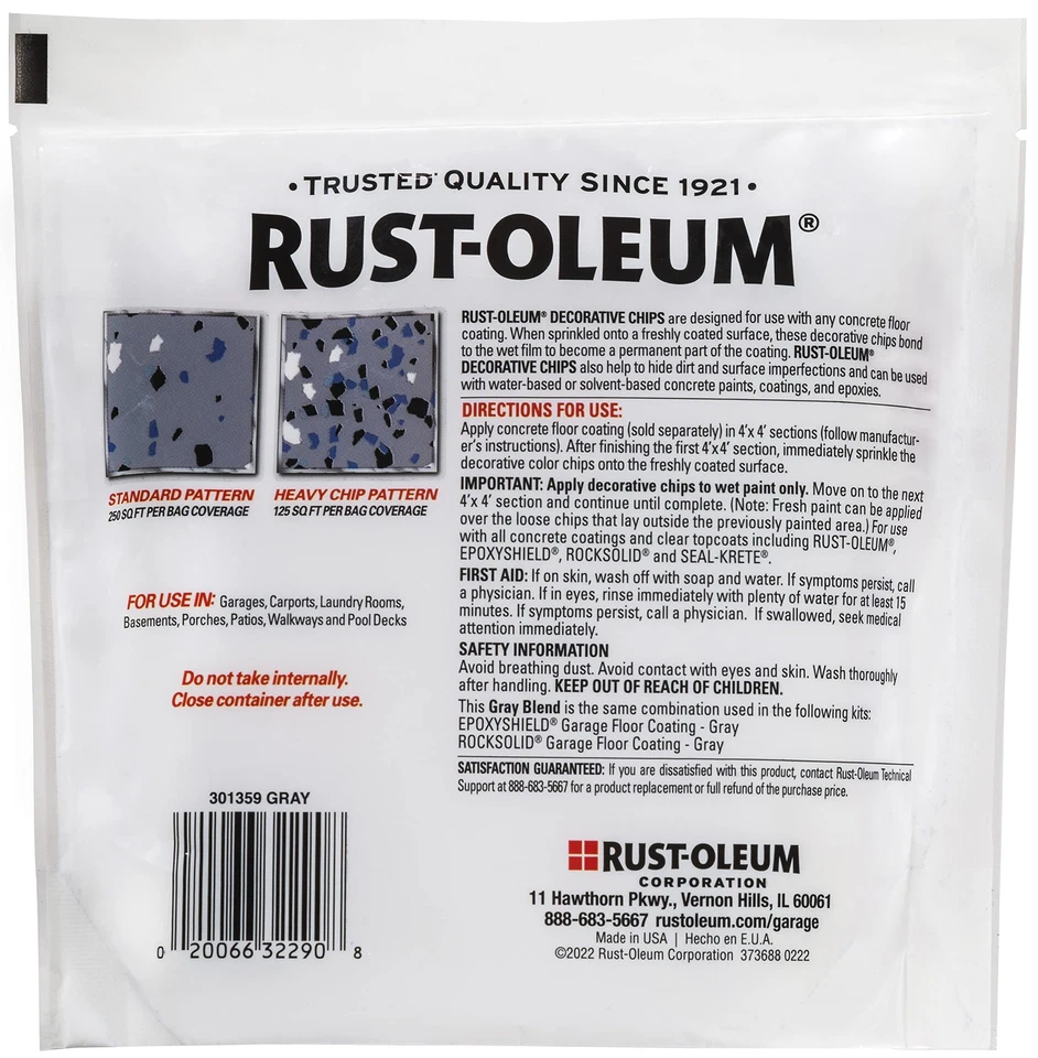 Декоративные цветные сколы Rust Oleum 16 унций для бетонных напольных покрытий - Изображение 4 из 4
