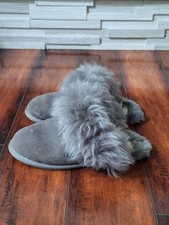 UGG Scuff Sis Gray Sheepskin Slippers Women s US 8 UK 6 EU 39 Cozy Fur Slip On