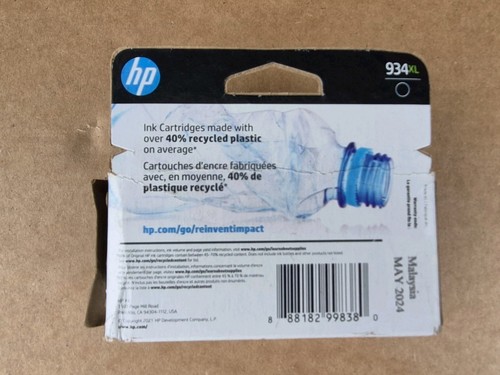 New Genuine HP 934XL Black Ink Cartridge OfficeJet Pro 6830 - Picture 2 of 2