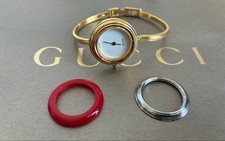 GUCCI Change Bezel 11/12.2 Watch Quartz Gold Women's Working Authentic 10