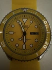 Seiko Automatic Vintage SKX007-J 7S26 Dive Watch, Made in Japan Yellow