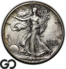 1929-S Walking Liberty Half Dollar, Choice AU+ Better Date San Francisco Issue