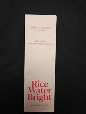 THE FACE SHOP Rice Water Bright Milk & Jelly Double Foaming Cleanser - Brand New