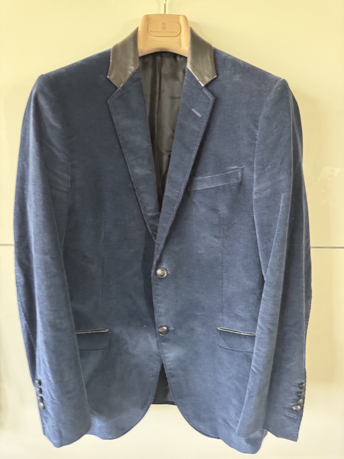 Gucci Corduory  leather trim Blazer Navy IT50 RRP £2,000+ image 7
