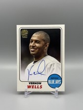 2024 Topps Archives Vernon Wells 68 Fan Favorite Auto 68FF-VW Toronto Blue Jays