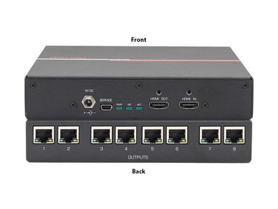 ULTRA-V-8S 1x8 4K UHD HDMI Splitter/Extender (Tx) over 1 CAT6 to 100m/328ft