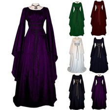 Frauen Renaissance Mittelalter Fancy Kleid Halloween Cosplay  Hexe Kostüme !~