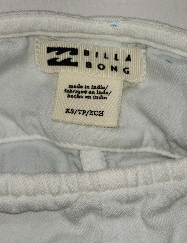 Mameluco Billabong para mujer blanco talla XS bolsillos laterales corbata para el hombro Foto 3 de 4