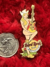 Hard Rock Cafe Pin Amsterdam Naked Bunny Series Girl Flag Guitar Nude Hat Tulip