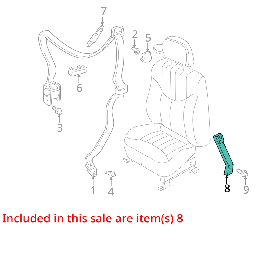 1997-2004 OLDSMOBILE CHEVROLET ALERO MALIBU РЕМЕНЬ НАБОР P СИДЕНЬЕ BKL SI PEW 12457349 - Изображение 2 из 3