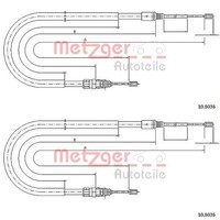 2X Metzger Handbremsseile Passend FüR Peugeot 207 207/207+ Links+Rechts