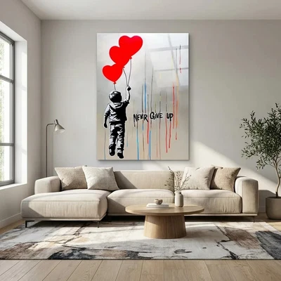 Motiv Banksy Motivation 180x100 cm XXL Leinwandbilder/Acrylglas/Poster/Pop Art - Bild 1 von 4