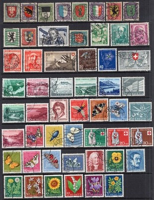 Switzerland 1919-61 Selection of 54 Charity Semi-Postals Used CV$150