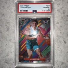 Topps Finest 2025-26 Kon Knueppel #204 Rookie PSA 10 Charlotte Hornets RARE POP4
