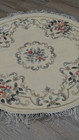 AUTHENTIC CHINSE ART DECO HAND MADE CHINESE FERECH DESIGN ROUND RUG 4x4 FT — photo 6