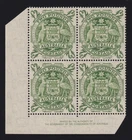 ACSC 271Aza - 1949 Authority Imprint Block of 4 £2 Pound Green Stamps MLH - R17