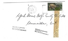 1977 Canada Willowdale / Unionville, Ont.  Received in Damaged Condition Marking
