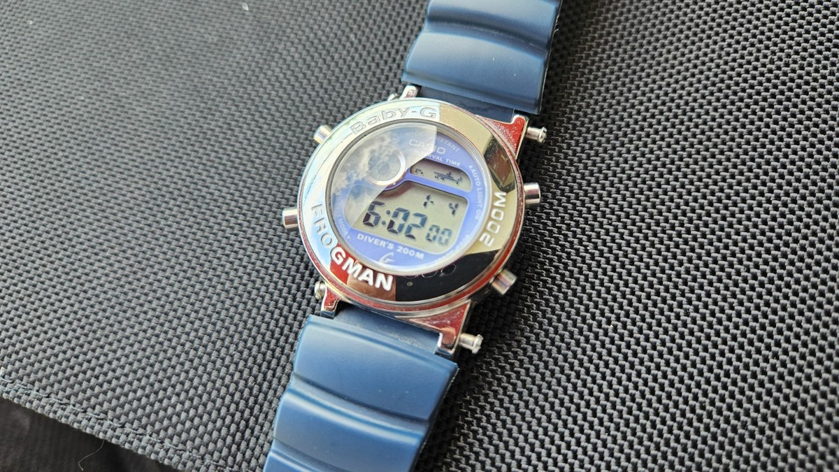 Vintage Casio Digital Watch Bgw-100 Baby G G-shock 200m Frogman