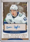 2020-21 UD Tim Hortons hockey Quinn Hughes NHL Signatures auto card CANUCKS WILD