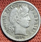1899 O Barber Dime 10C Silver Coin