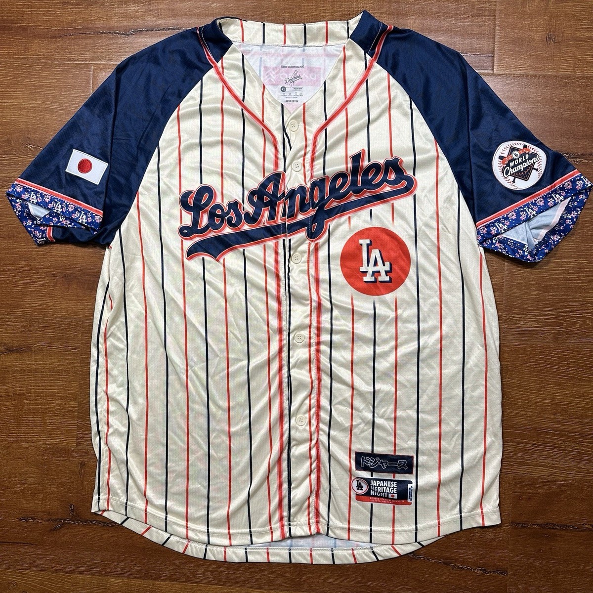Los Angeles Dodgers Japanese Heritage Night Baseball Jersey XL