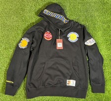 NWT Golden State Warriors Authentic Retro NBA Embroidered Hoodie Sweashirt